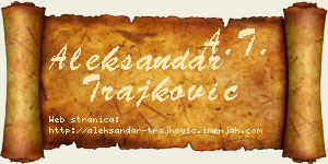 Aleksandar Trajković vizit kartica